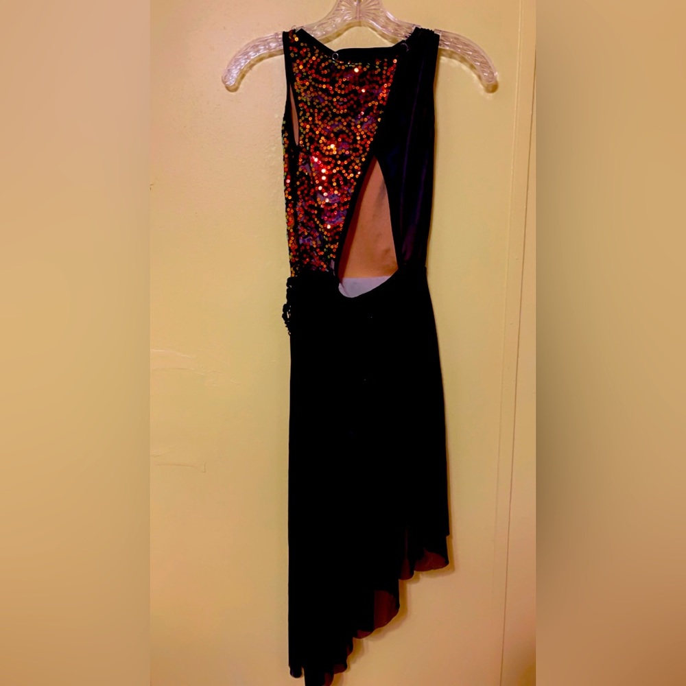 Black leotard dance dress costume worn once